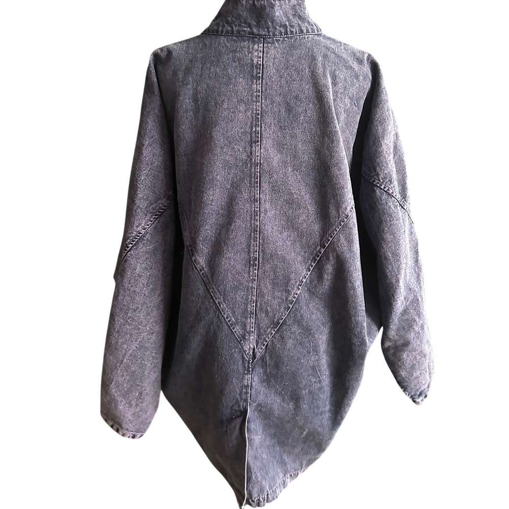 Vintage Pado California Purple Acid Wash Denim Jacket Batwing Embroidered L - Picture 5 of 9
